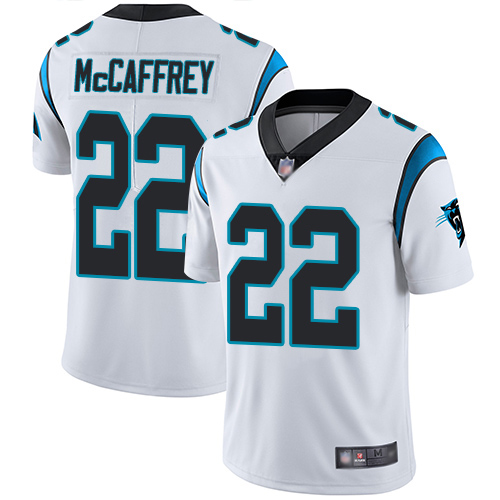 Carolina Panthers Limited White Youth Christian McCaffrey Road Jersey NFL Football 22 Vapor Untouchable